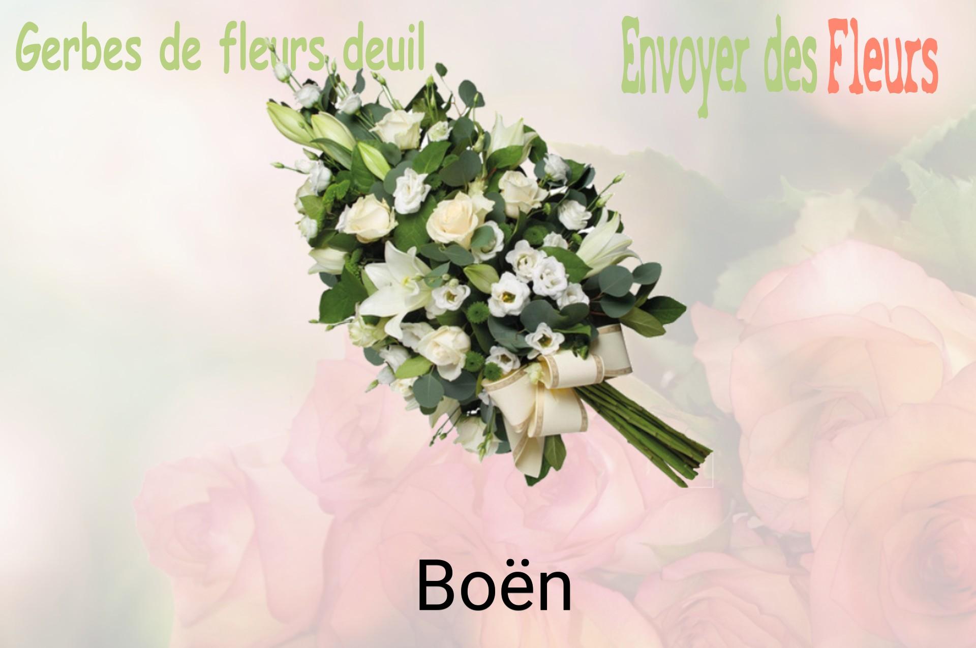 Gerbe de fleurs de deuil livrée à Boën
